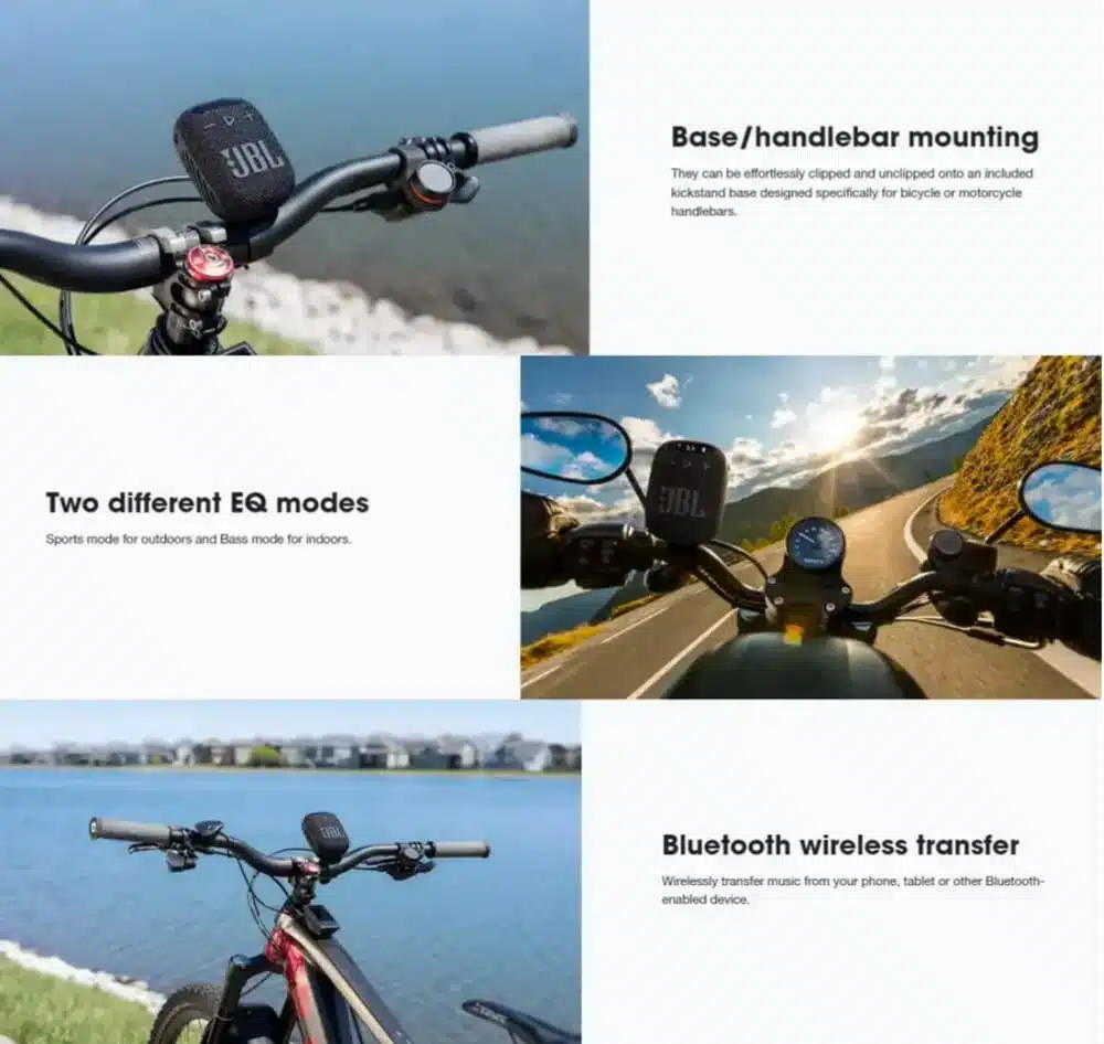 JBL Wind 3 FM Bluetooth Handlebar Speaker