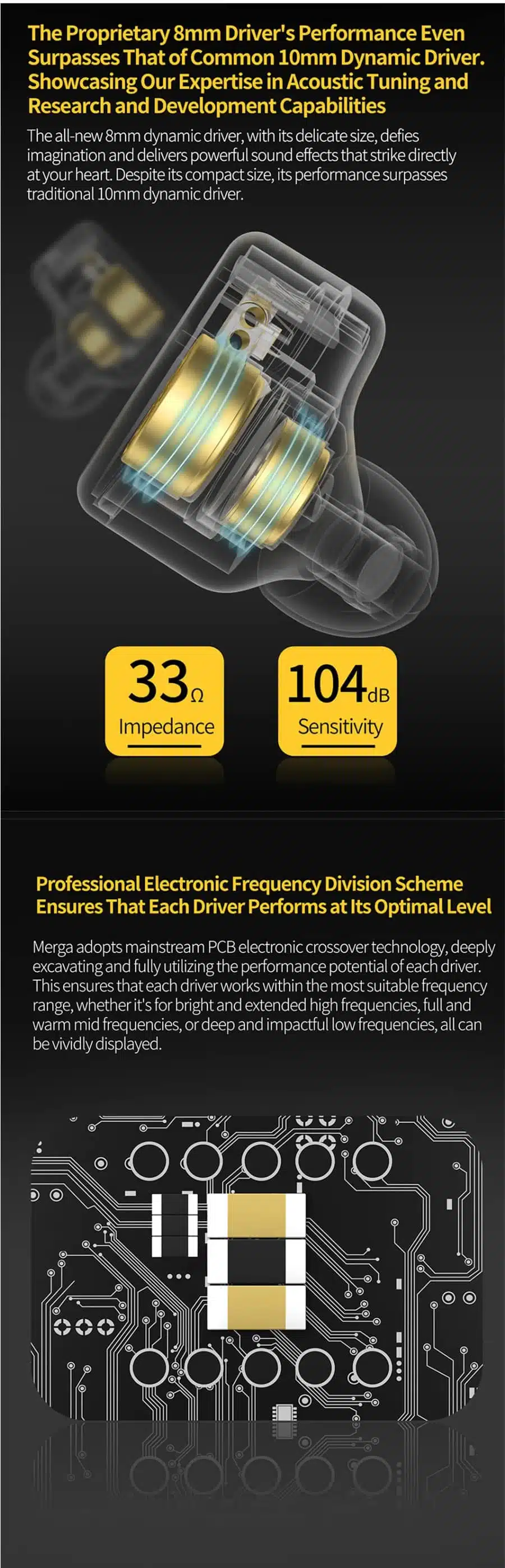 KZ Merga 2DD Dynamic Driver in-Ear Headphones