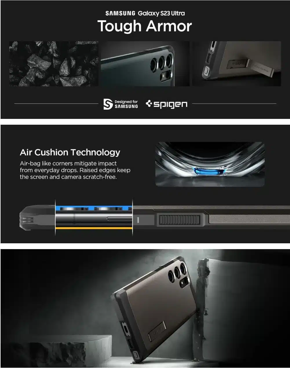 Spigen Samsung Galaxy S23 Ultra Tough Armor Case