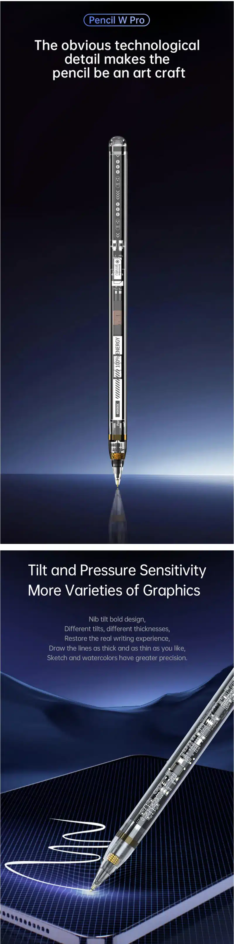 WiWU Pencil W Pro Stylus Pen for iPad Palm Rejection