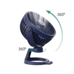 XO MF78 4-Inch Rechargeable Fan With Phone Holder