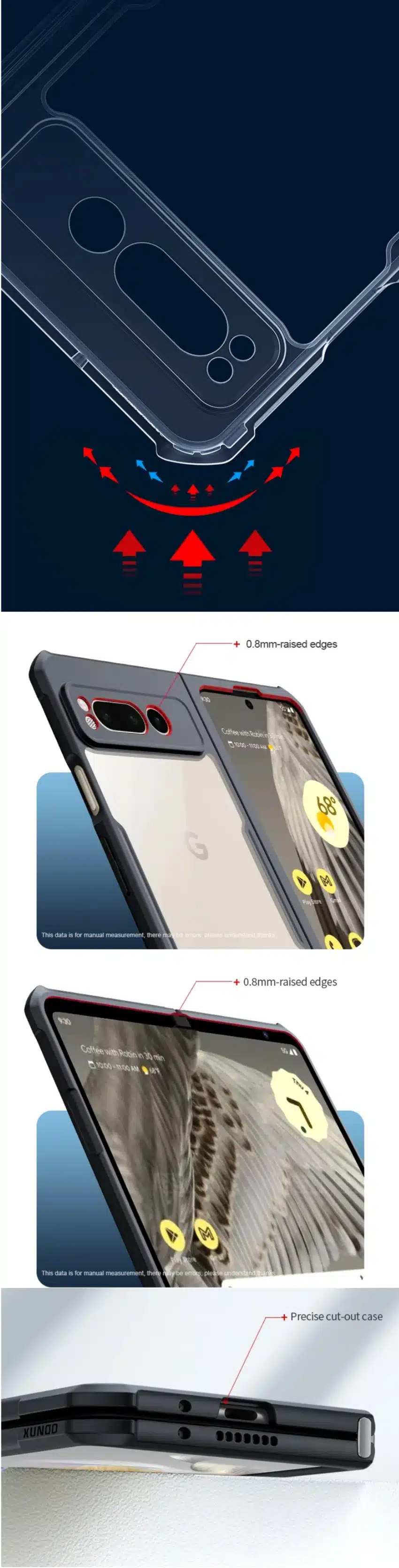Xundd Google Pixel Fold Airbag Shockproof Folding Protective Case