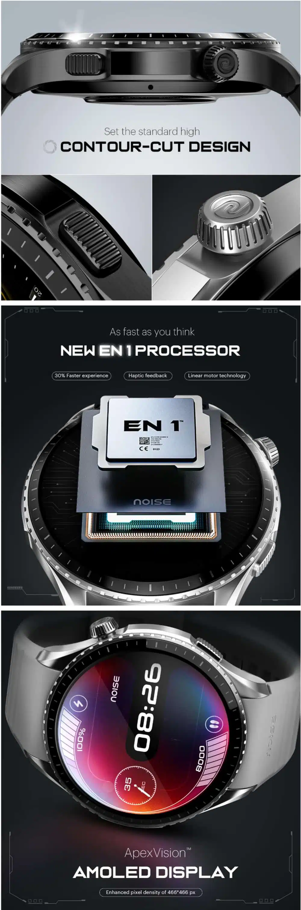 Noise Origin Smart Watch (New Nebula UI) & EN 1 Processor