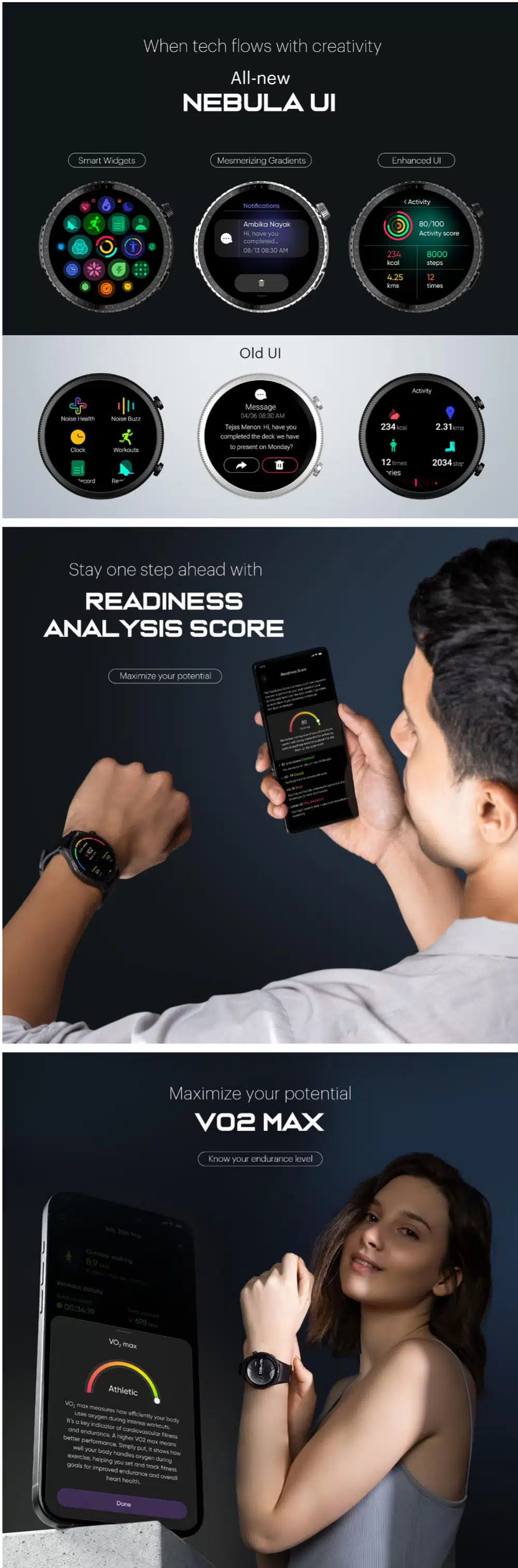 Noise Origin Smart Watch (New Nebula UI) & EN 1 Processor