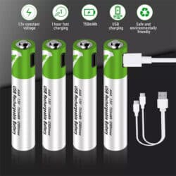 Smartoools Type C Rechargeable Batteries AAA 4 Pcs 2