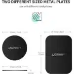 Ugreen LP123 Rectangular Metal Plate for Magnetic Phone Stand 2Pcs (50869) - Image 2