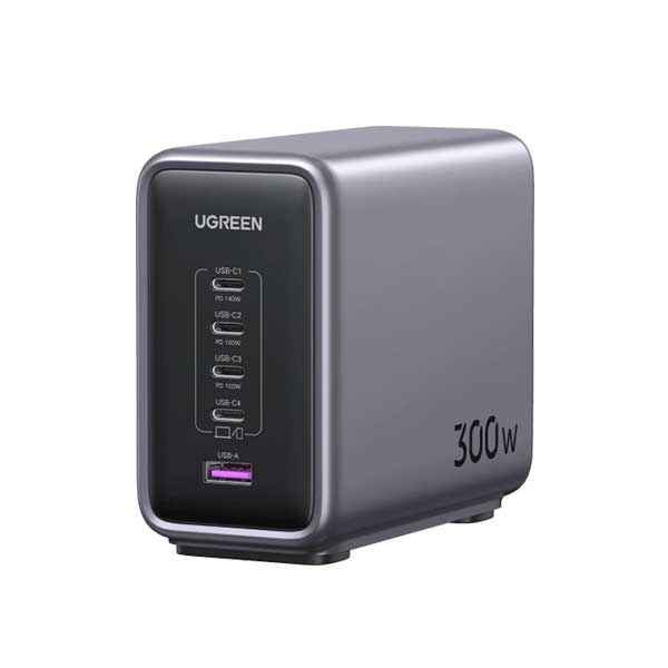 Ugreen Nexode 300W USB C GaN Charger-5 Ports Desktop Charger (90903B)