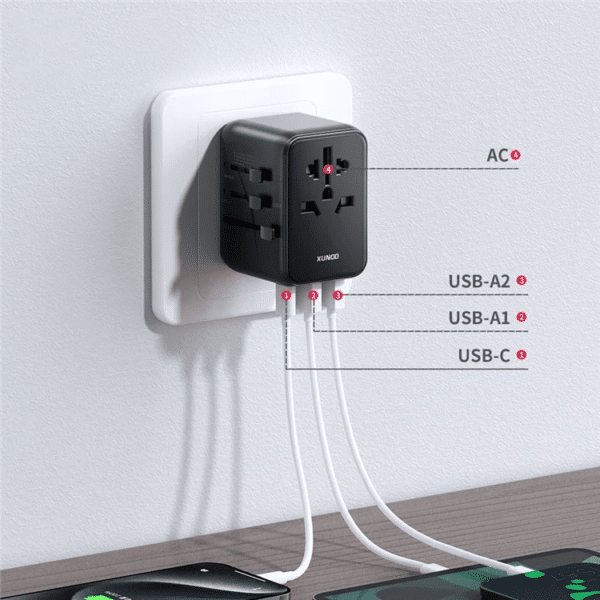 XUNDD XDCH-069 20W Universal Travel Adapter