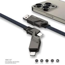 XUNDD XDDC-027 USB+Type-C+Lightning+Micro USB Charging Cable -1.5m