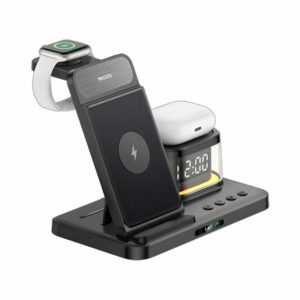 YESIDO DS22 Wireless Charging Station with Night Light and Clock