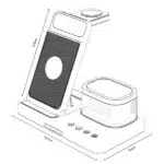 YESIDO DS22 Wireless Charging Station with Night Light and Clock - Image 3