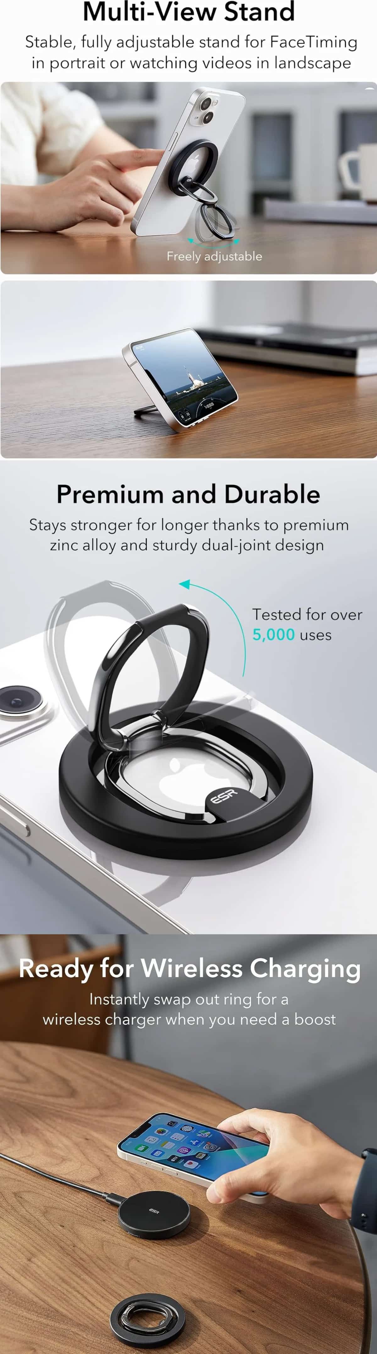 ESR Adjustable Ring Stand (HaloLock) for iPhone