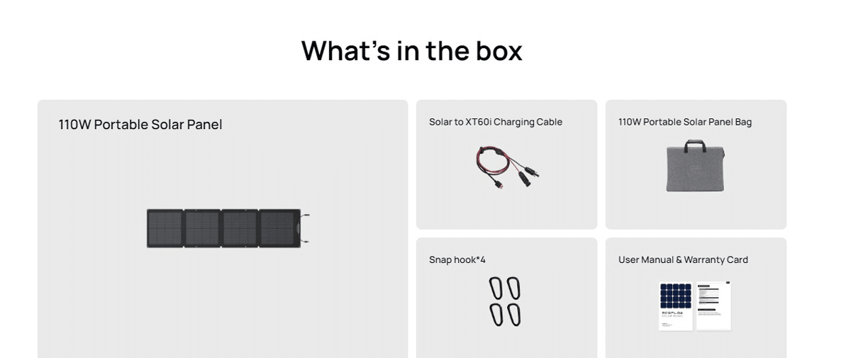 EcoFlow 110W Portable Solar Panel 10