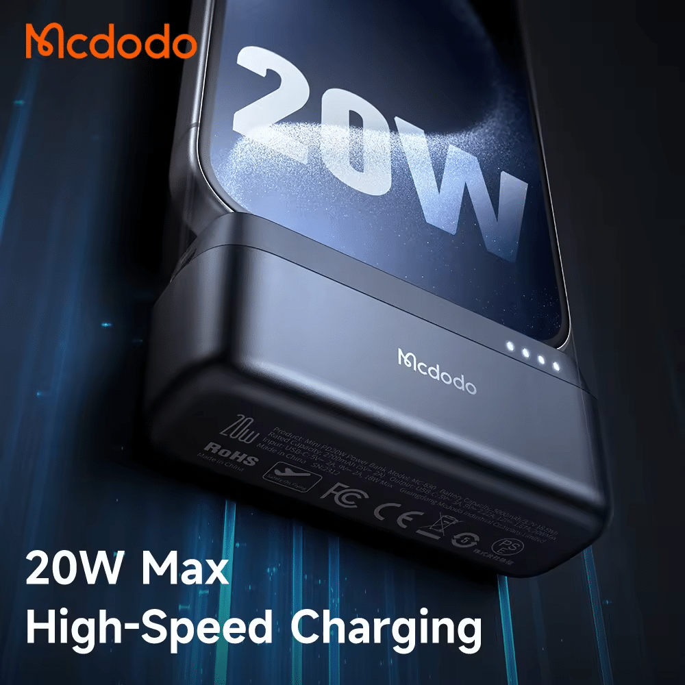 Mcdodo MC 630 20W 5000mAh Power Bank Built in USB C Connector 3