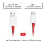 OnePlus USB A to Type C Cable 10A 1M Red 2