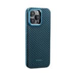 PITAKA MagEZ Case Pro 4 for iPhone 15 Pro / 15 Pro Max -1500D Black/Blue (Twill)