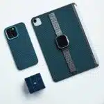 PITAKA MagEZ Case Pro 4 for iPhone 15 Pro / 15 Pro Max -1500D Black/Blue (Twill) - Image 3