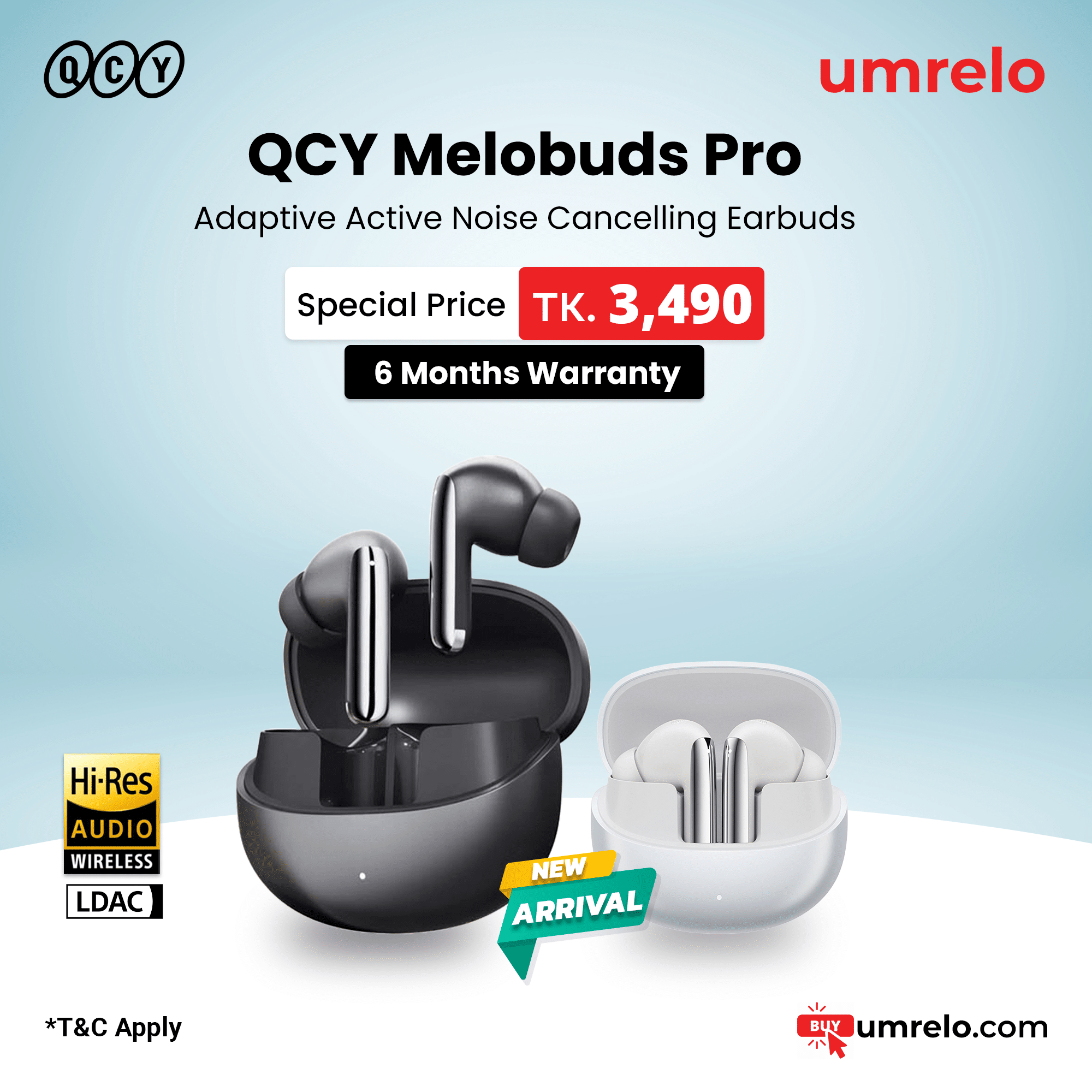 QCY HT08 Melobuds Pro ANC LDAC Earbuds