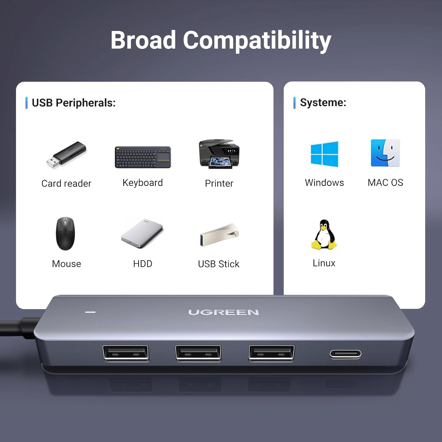 UGREEN CM219 USB 3.0 4 Port HUB 15920 8