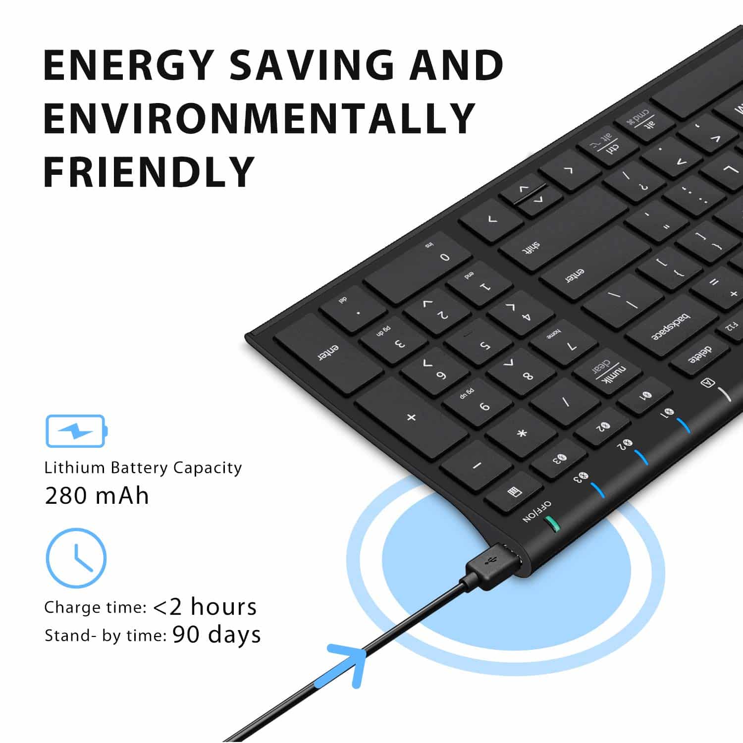 iClever BK10 Bluetooth Keyboard 12