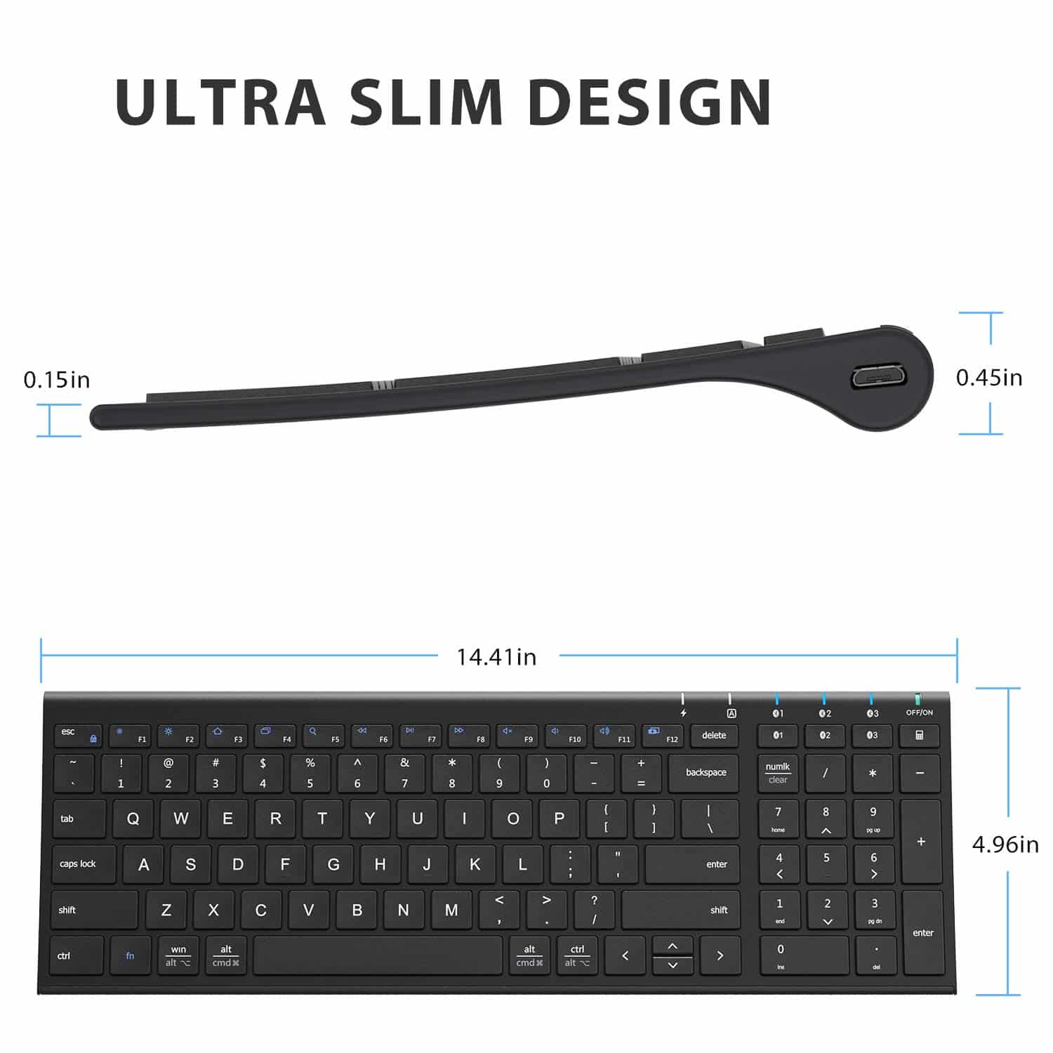 iClever BK10 Bluetooth Keyboard 14