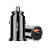 Baseus BS-C16C1 Square Metal PPS 30W Car Charger A+C