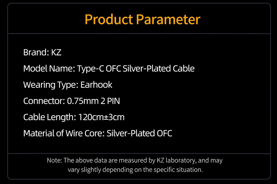 KZ Type C OFC Silver Plated Earphone Cable with Mic 11