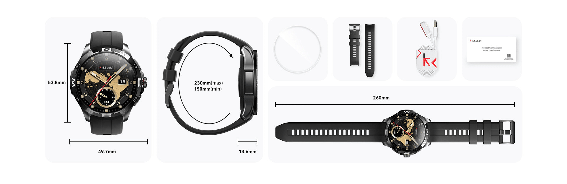 Kieslect Actor AMOLED Calling Smart Watch with GPS 28