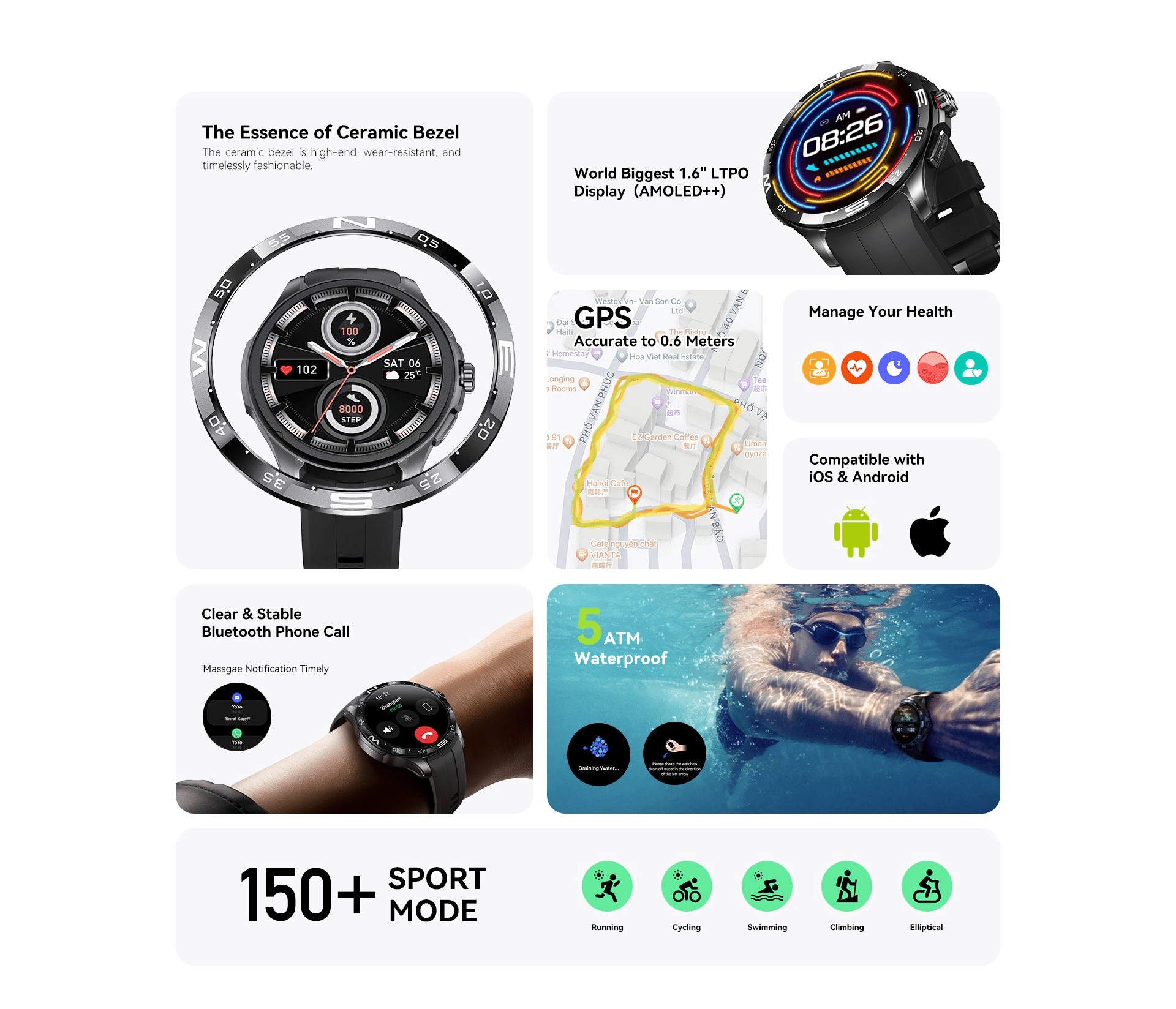 Kieslect Actor AMOLED Calling Smart Watch with GPS 6