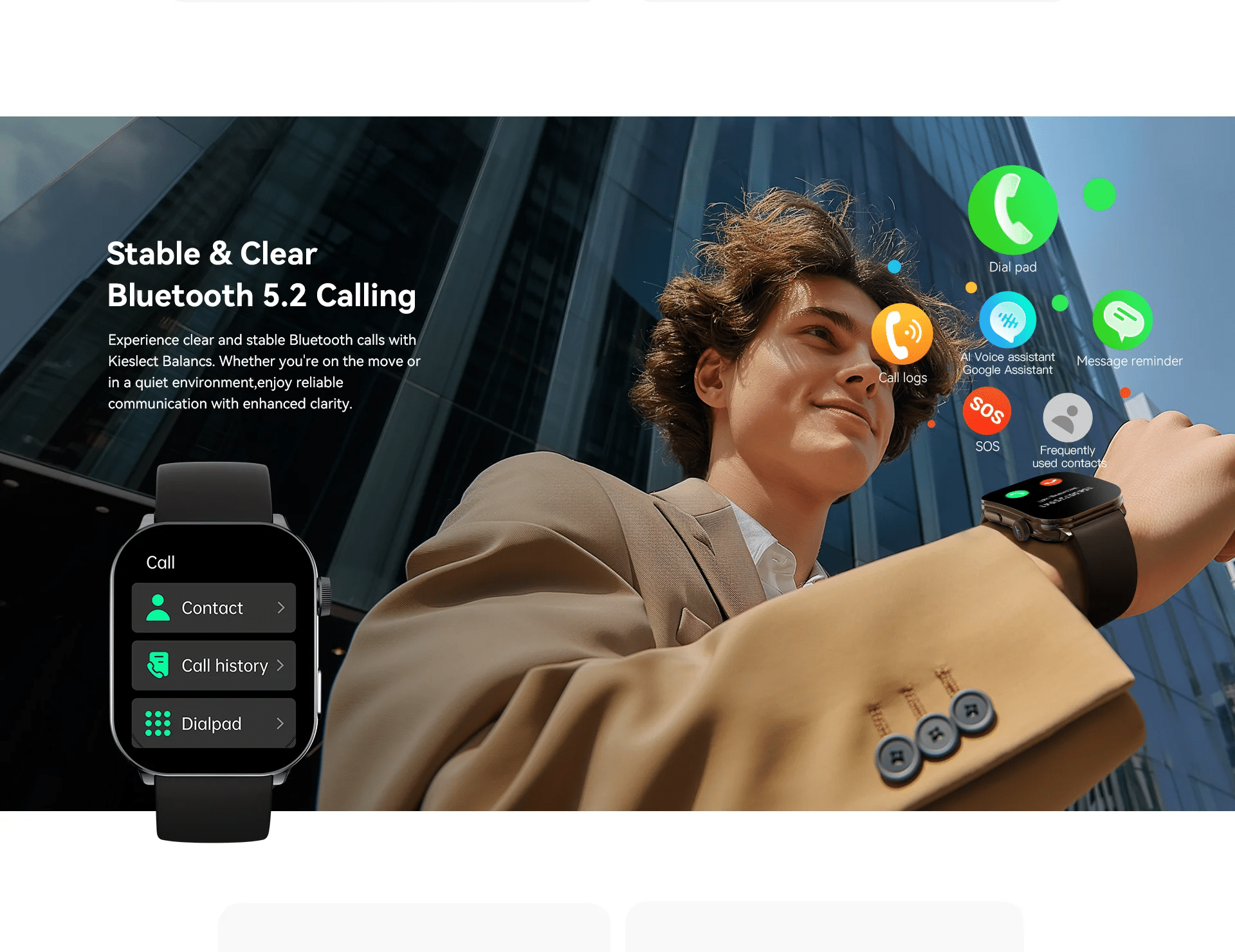 Kieslect Balance AMOLED Calling Smart Watch 10