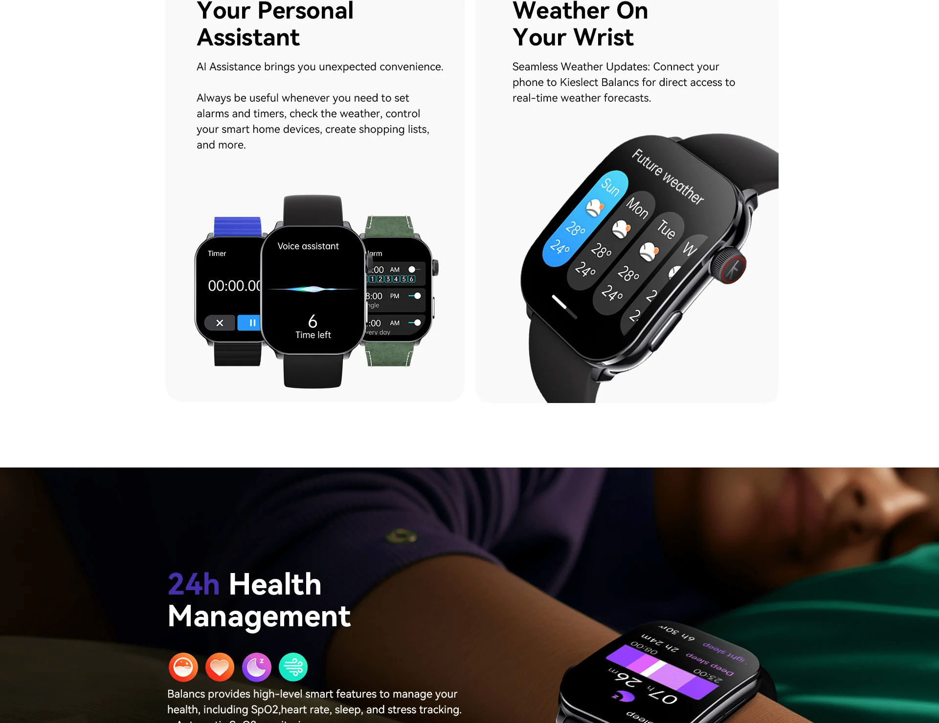 Kieslect Balance AMOLED Calling Smart Watch 11