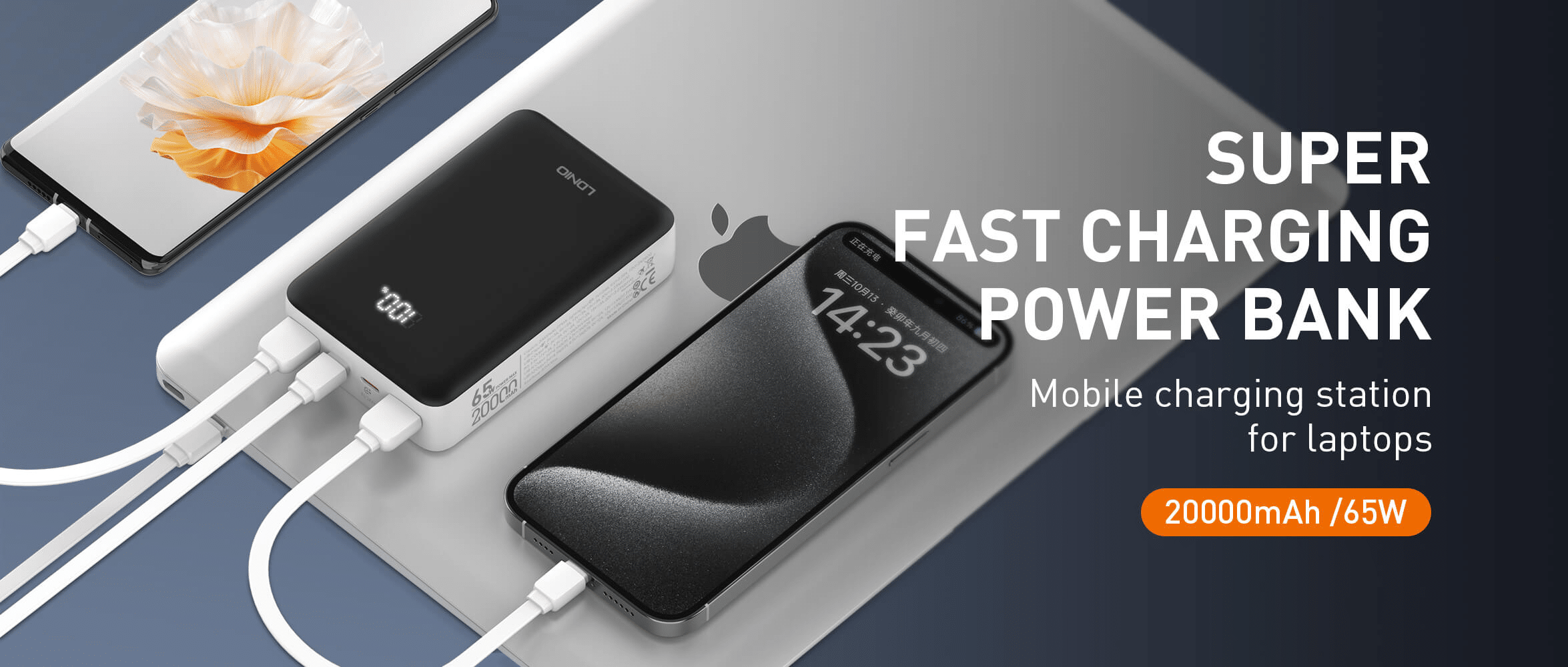 LDNIO PQ27 20000mAh 65W Fastcharging Power Bank 8