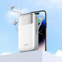 LDNIO PQ30 30000mAh Power Bank Built-in Charging Cable