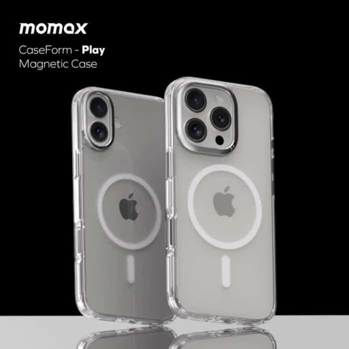 Momax iPhone 16 Pro / 16 Pro Max CaseForm Play Clear Case With MagSafe