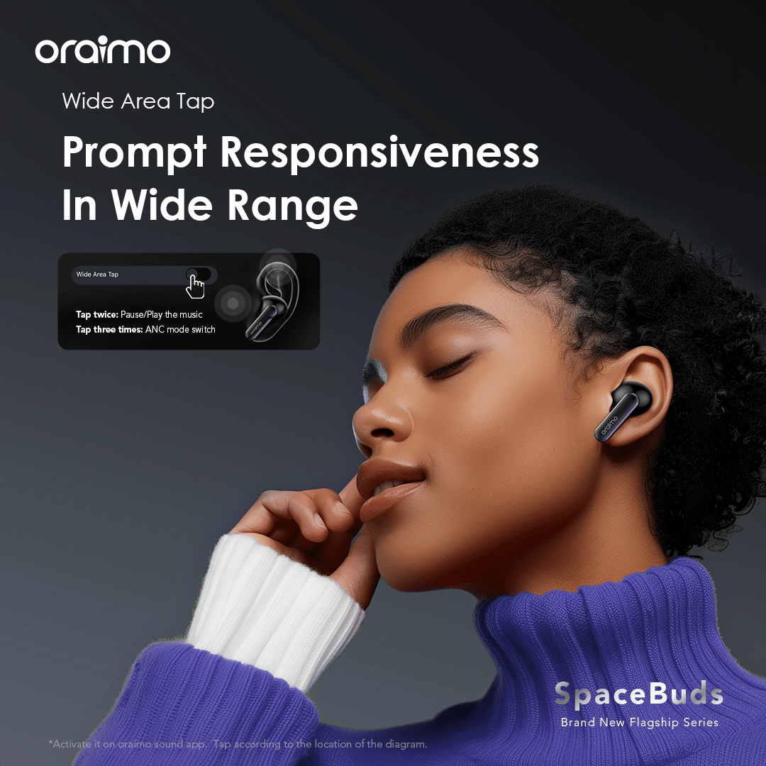 Oraimo SpaceBuds Hybrid ANC True Wireless Earbuds 12