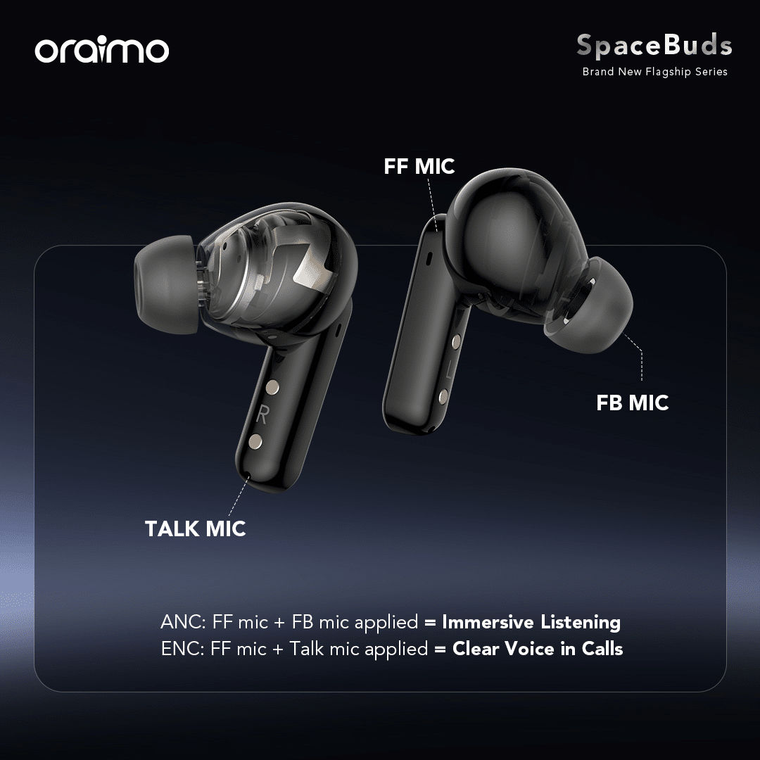 Oraimo SpaceBuds Hybrid ANC True Wireless Earbuds 13