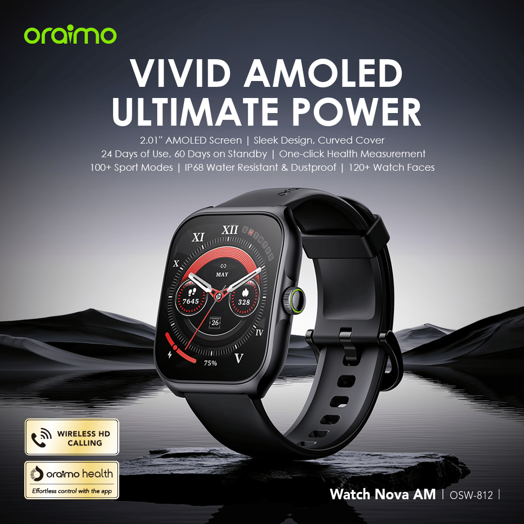 Oraimo Watch Nova AM AMOLED Calling Smart Watch 4