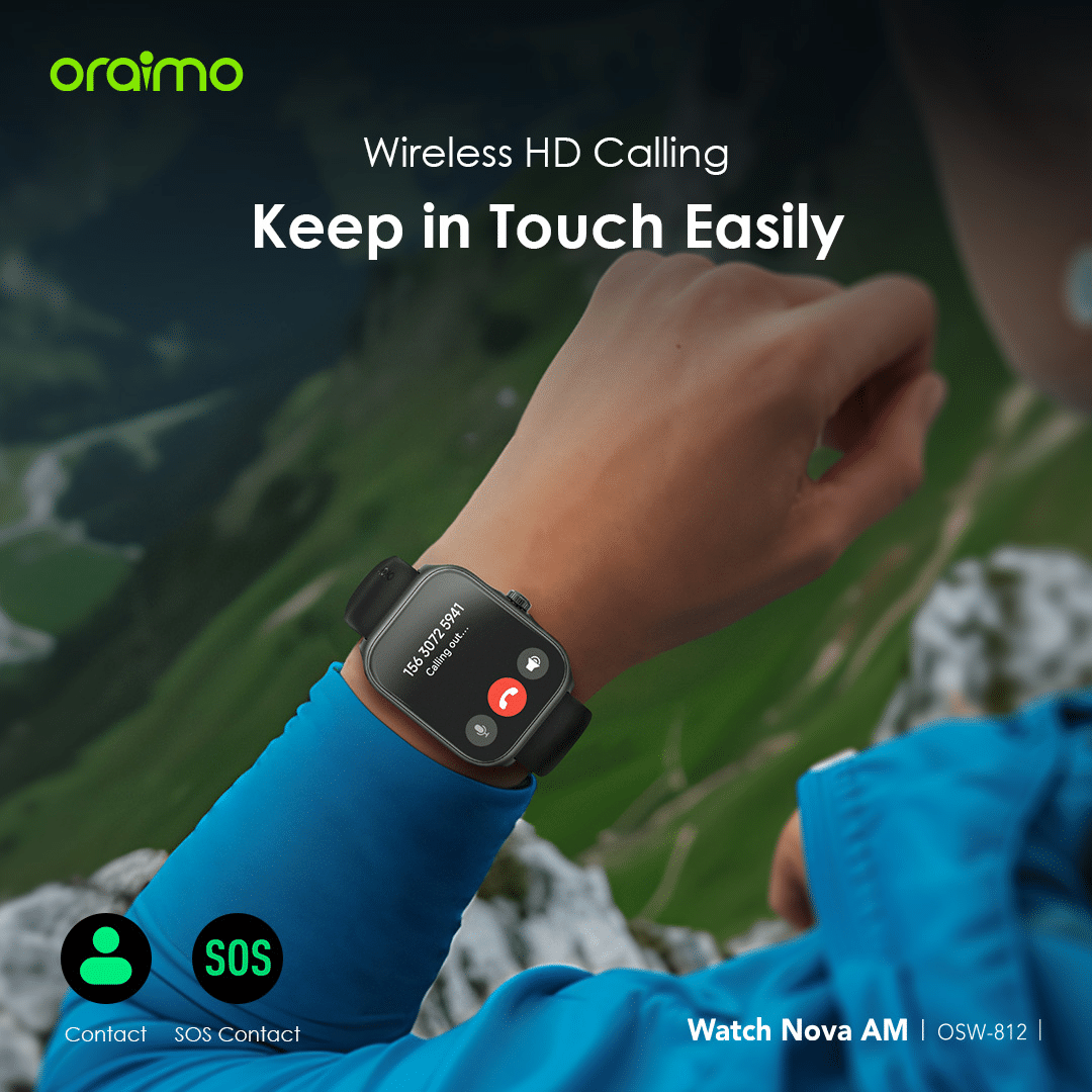 Oraimo Watch Nova AM AMOLED Calling Smart Watch 9