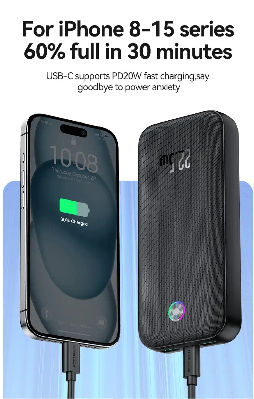 Rocoren Haoyue Pro 22.5W 20000mAh Fast Charging Power Bank