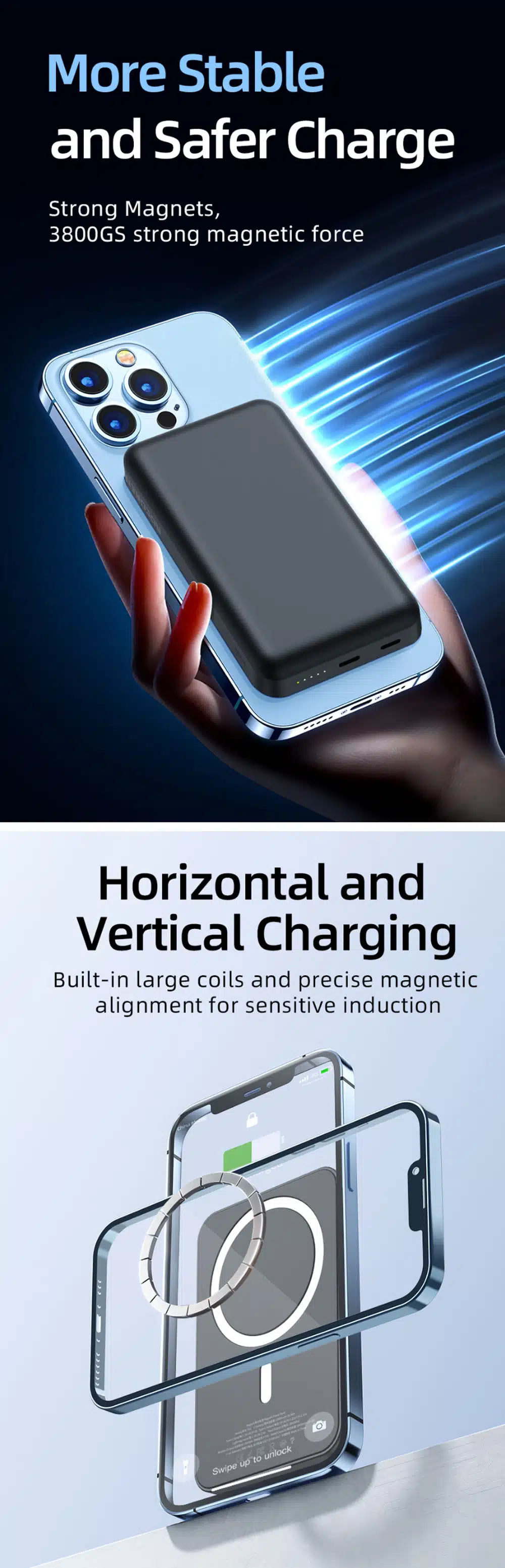 Rocoren PD20W 10000mAh Magnetic Wireless Power Bank