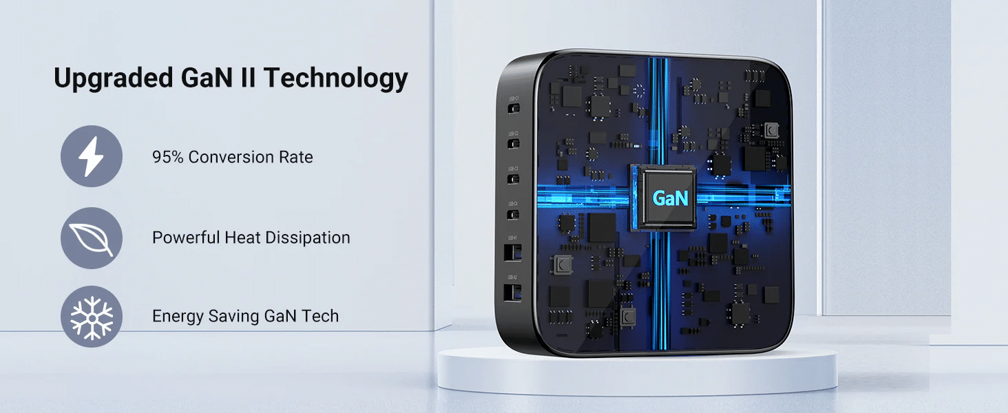 UGREEN Nexode CD271 6 Port 200W GaN Desktop Charger 40914 5