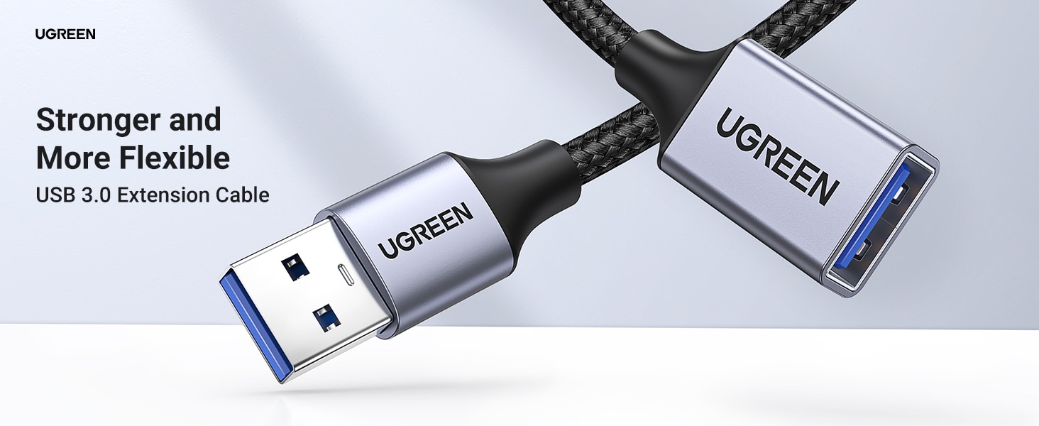 UGREEN US115 USB A Male to USB A Female Extension Cable Black 5 Meter 5