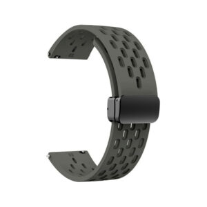 22mm Dotted Silicone Strap with Folding Magnetic D-Buckle Lock