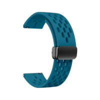 22mm Dotted Silicone Strap with Folding Magnetic D-Buckle Lock