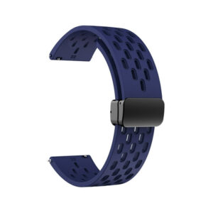 22mm Dotted Silicone Strap with Folding Magnetic D-Buckle Lock