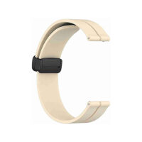 22mm Silicone Strap with Folding Magnetic D-Buckle Lock