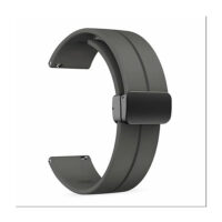 22mm Silicone Strap with Folding Magnetic D-Buckle Lock