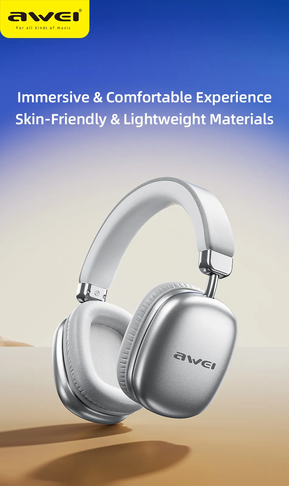 Awei AT7 Wireless Bluetooth Headphone 3