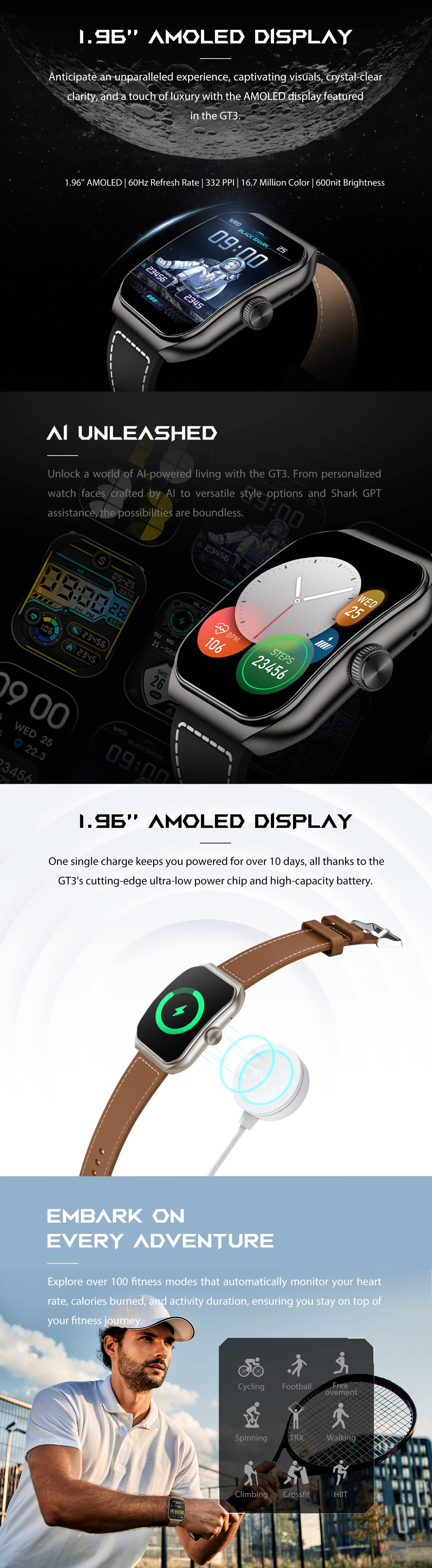 Black Shark GT3 AMOLED Bluetooth Calling Smart Watch 17