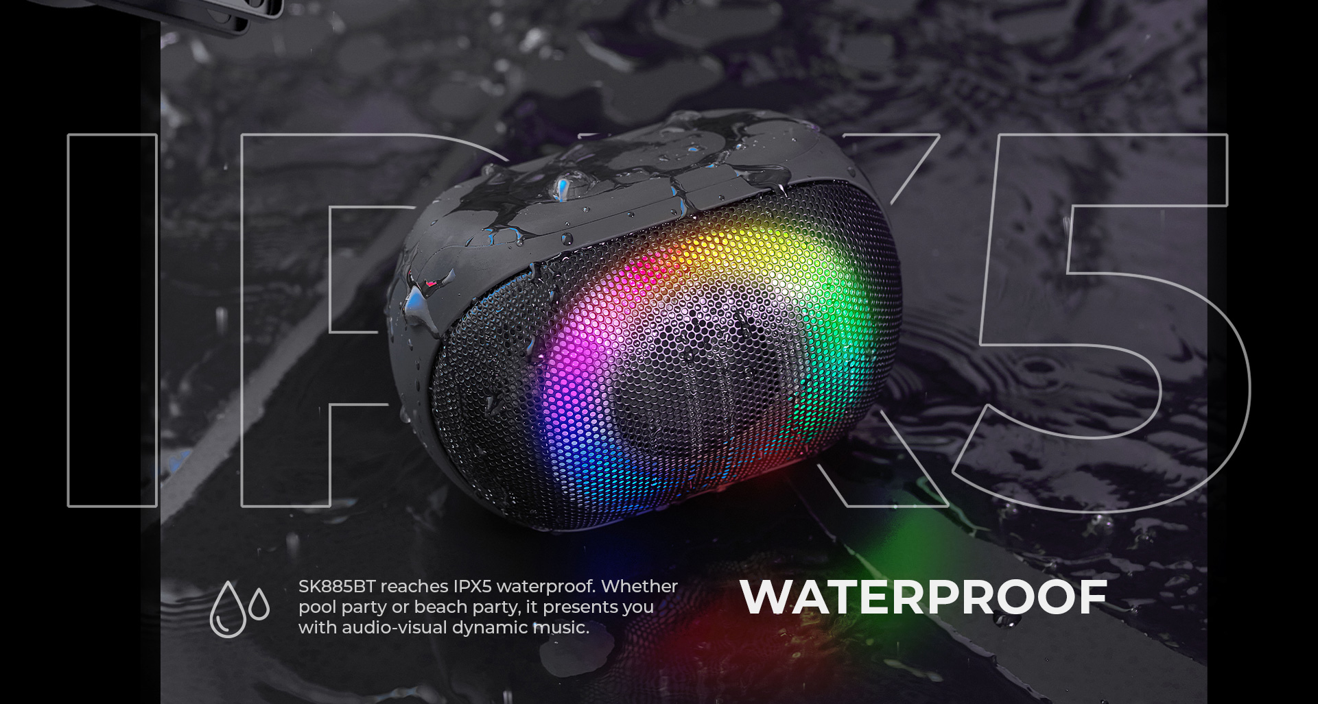 HAVIT SK885BT 8W RGB Bluetooth Speaker 9